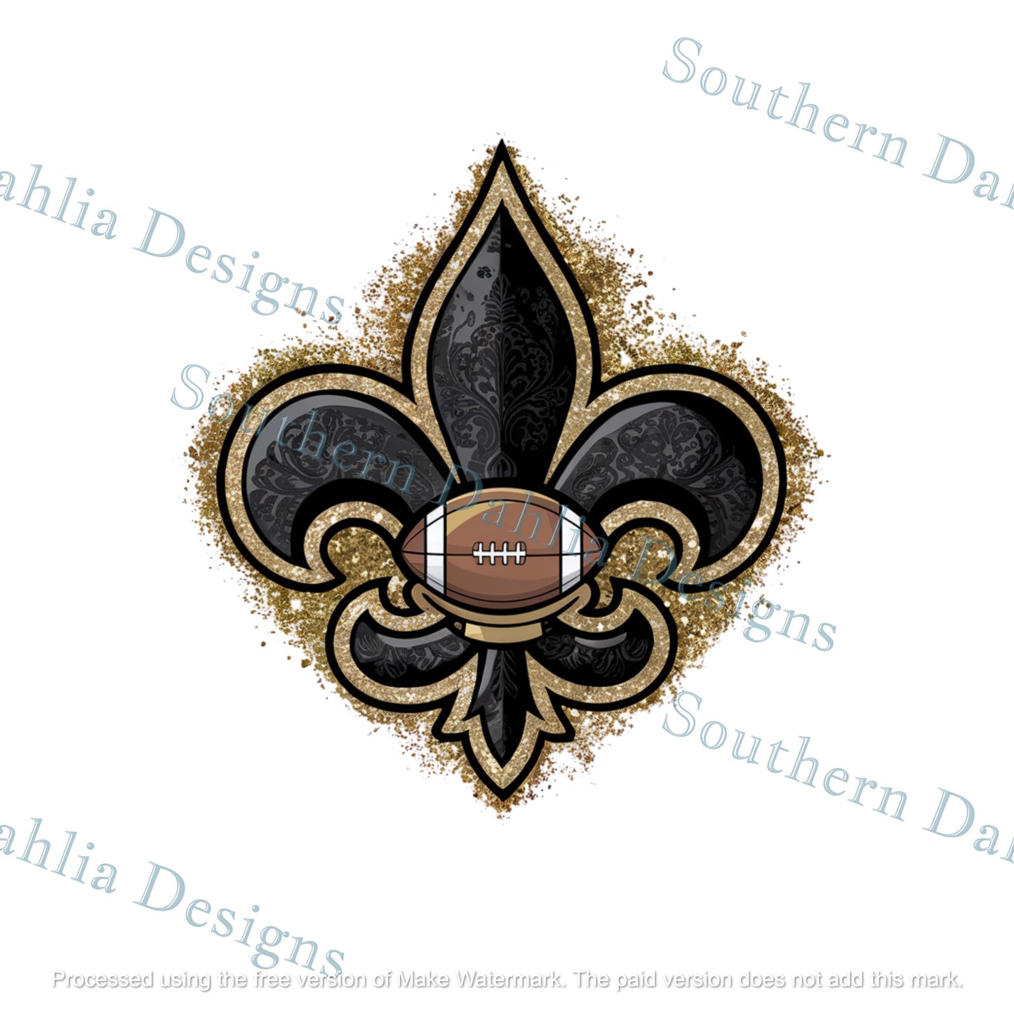 Saints football glitter effect fleur di lis design for sublimation dtf dtg home decor gift item idea paper transfer digital download png/svg