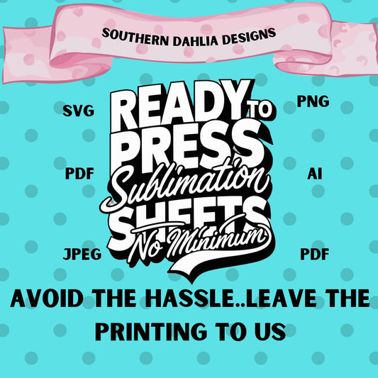 Custom Ready To Press Sublimation Transfers