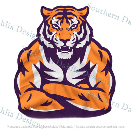 Lsu tiger football purple gold graphic sublimation dtg dtf design instant digital download png