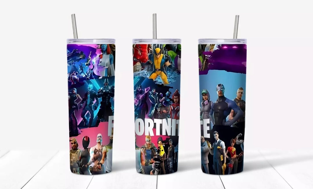 Fortnight themed 20 oz tumbler