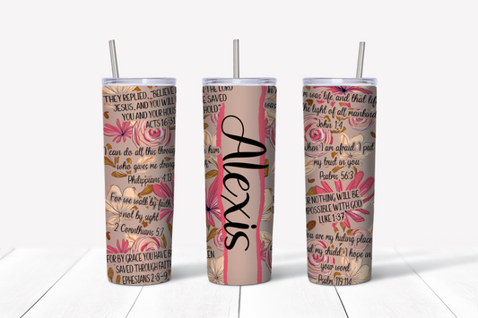 20oz Personalized Scripture Tumbler